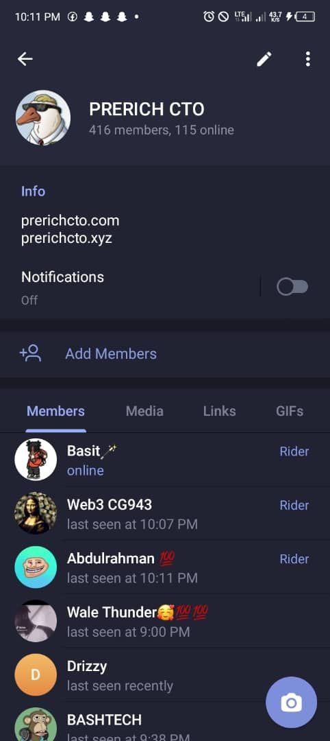 Raider for $PRERICH token(Organic raids that improve visibility for the project and more buys came in)